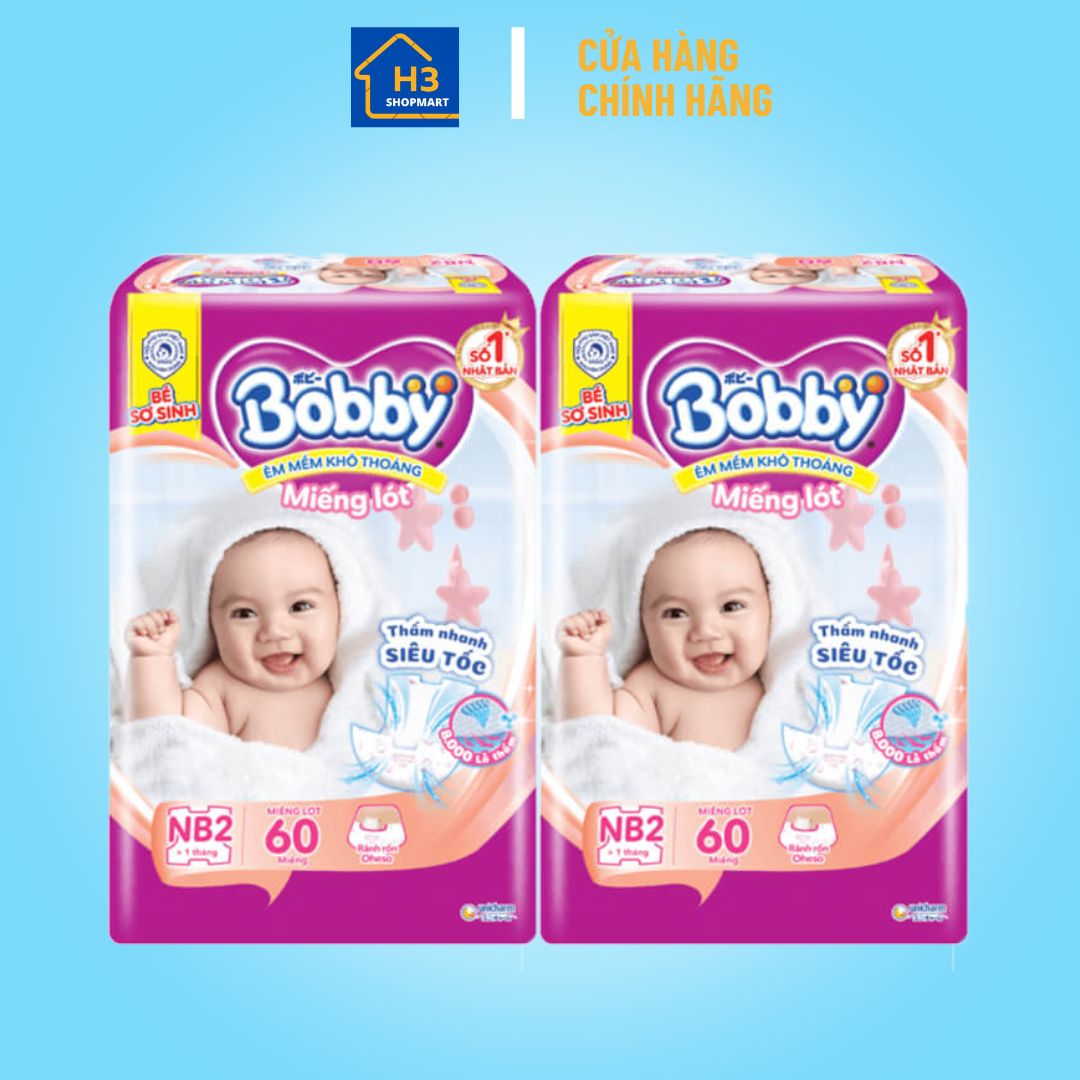 Miếng lót Bobby size NB2 60 miếng