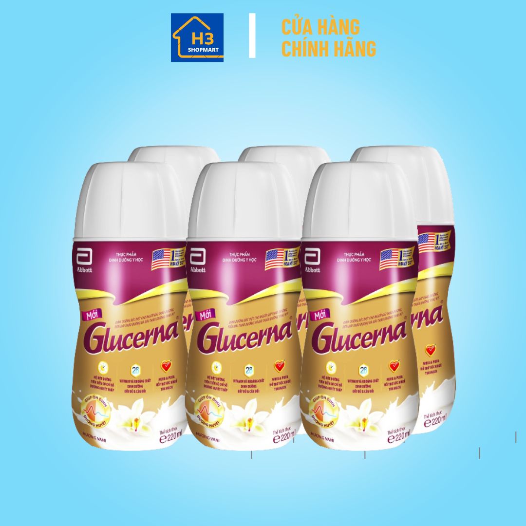 Sữa Glucerna Cho Người Tiểu Đường, Chai 220ml ( 24 chai )