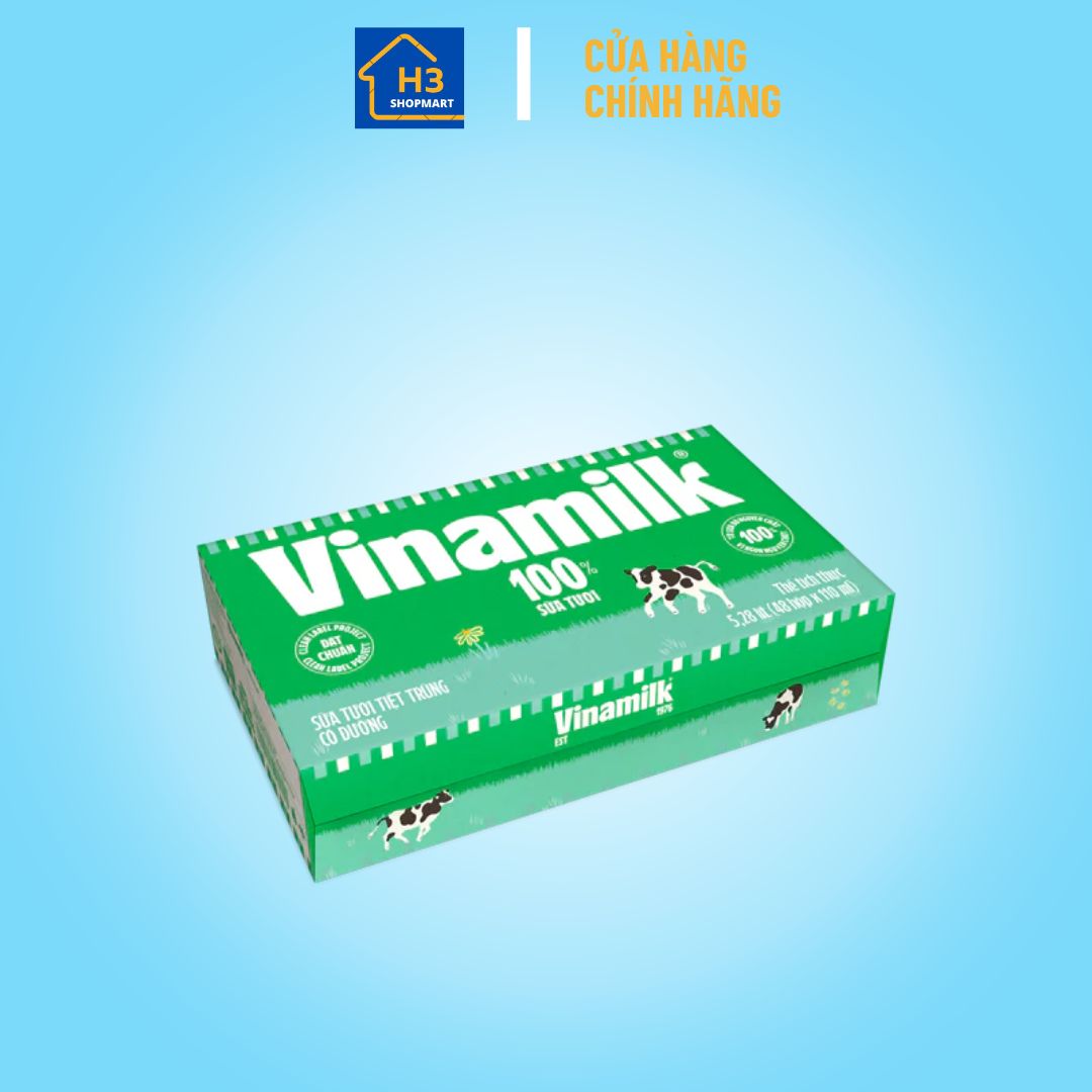 Sữa tươi tiệt trùng Vinamilk 100% có đường 110ml