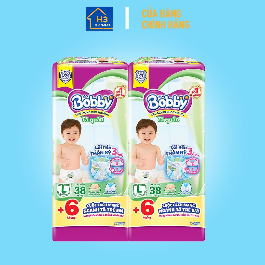 Tã quần Bobby size L 38 miếng